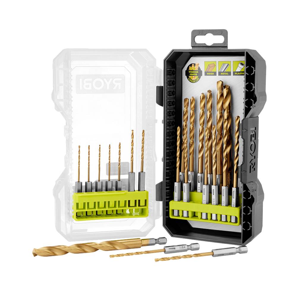 22 PC. Titanium Drill Bit Set