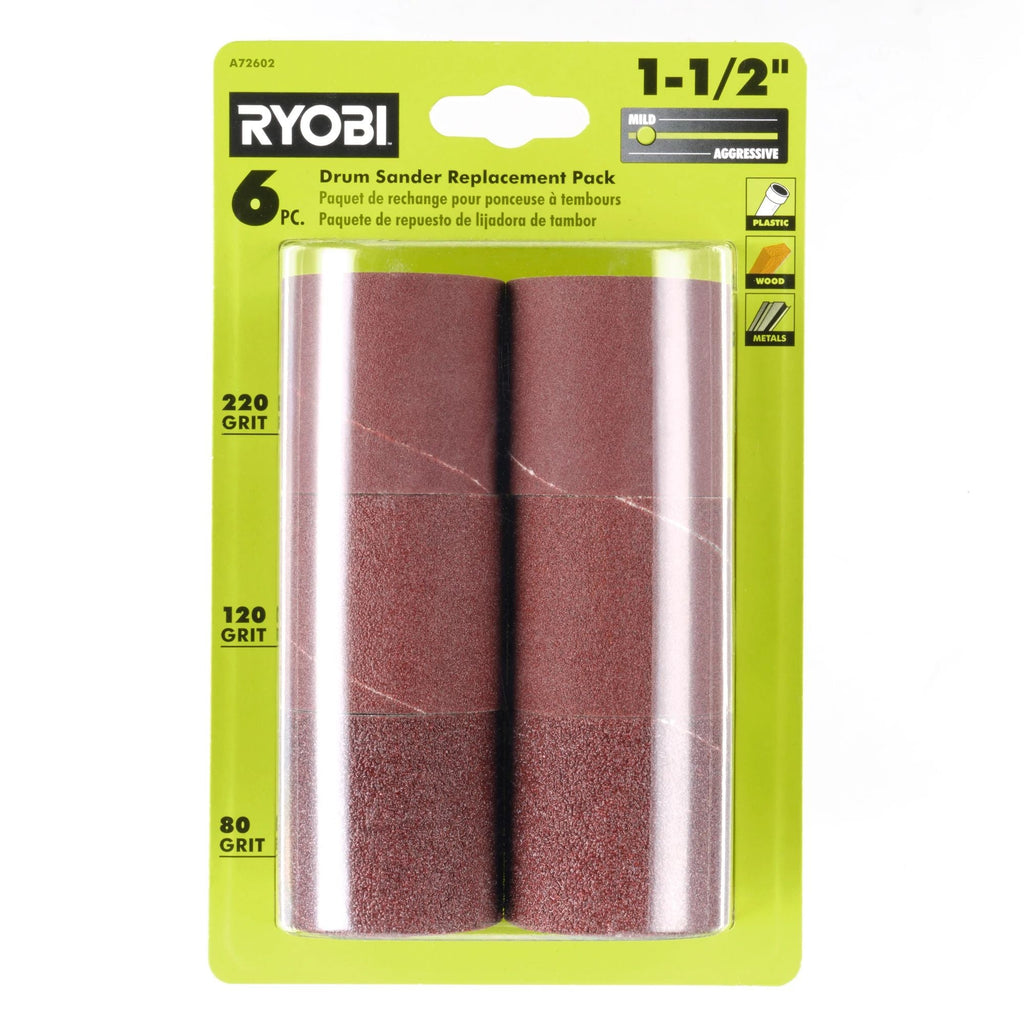 6 PC. 1-1/2" Drum Sander Replacement Pack