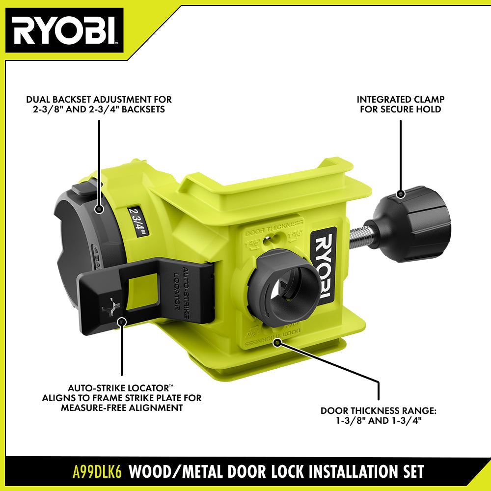 Wood/Metal Door Lock Installation Set
