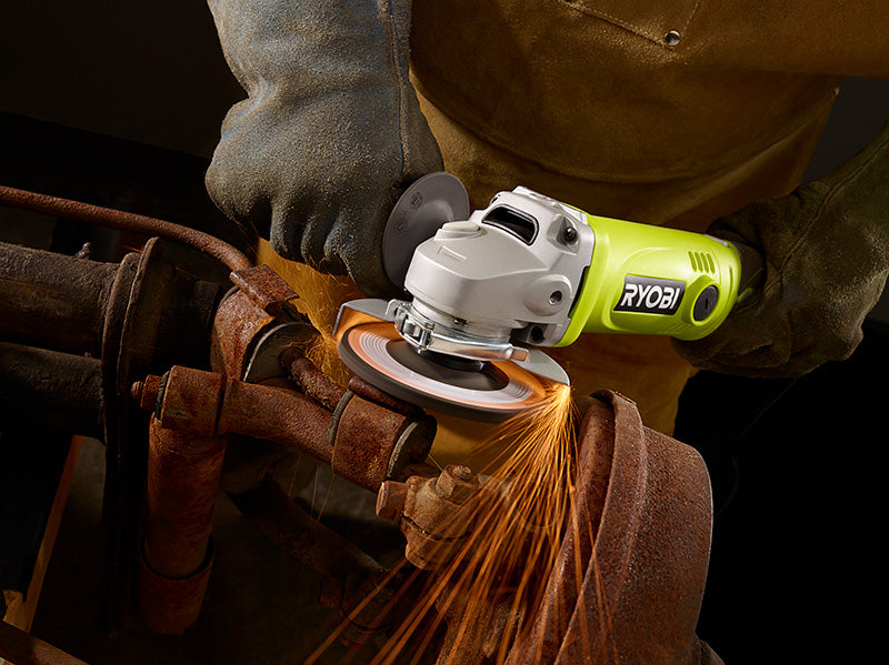 RYOBI 7.5 Amp 4-1/2" Angle Grinder with Rotating Rear Handle