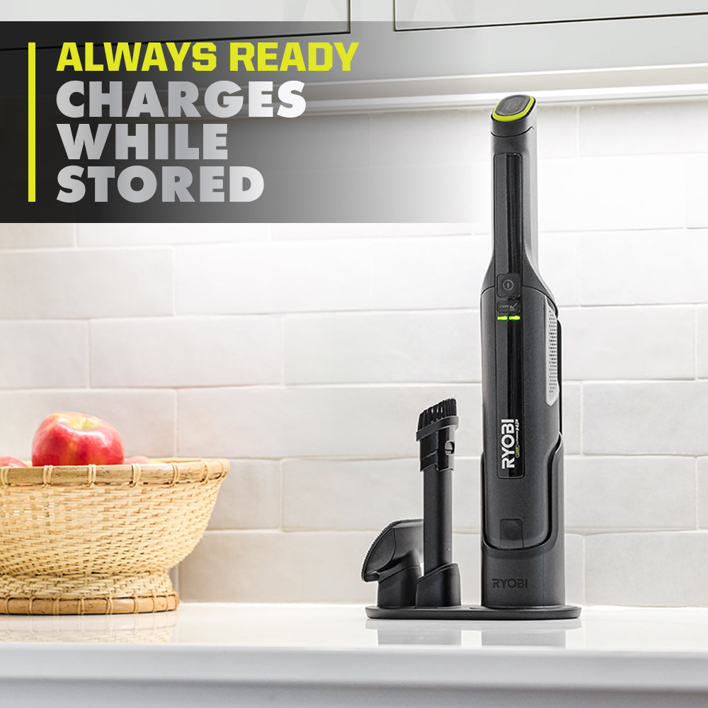 USB Lithium HP Compact Hand Vacuum Cleaner Kit with (2) USB Lithium 2.0 Ah Batteries and Charger