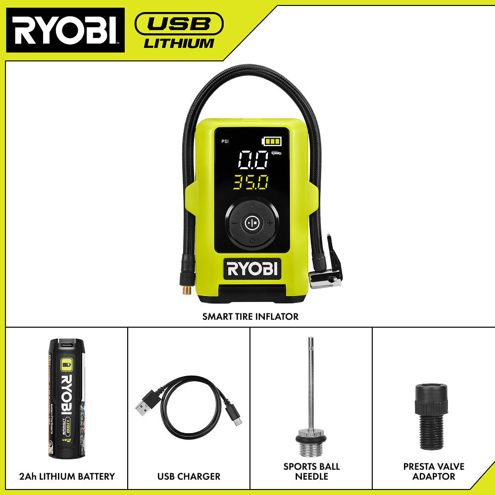 USB Lithium Smart Tire Inflator Kit