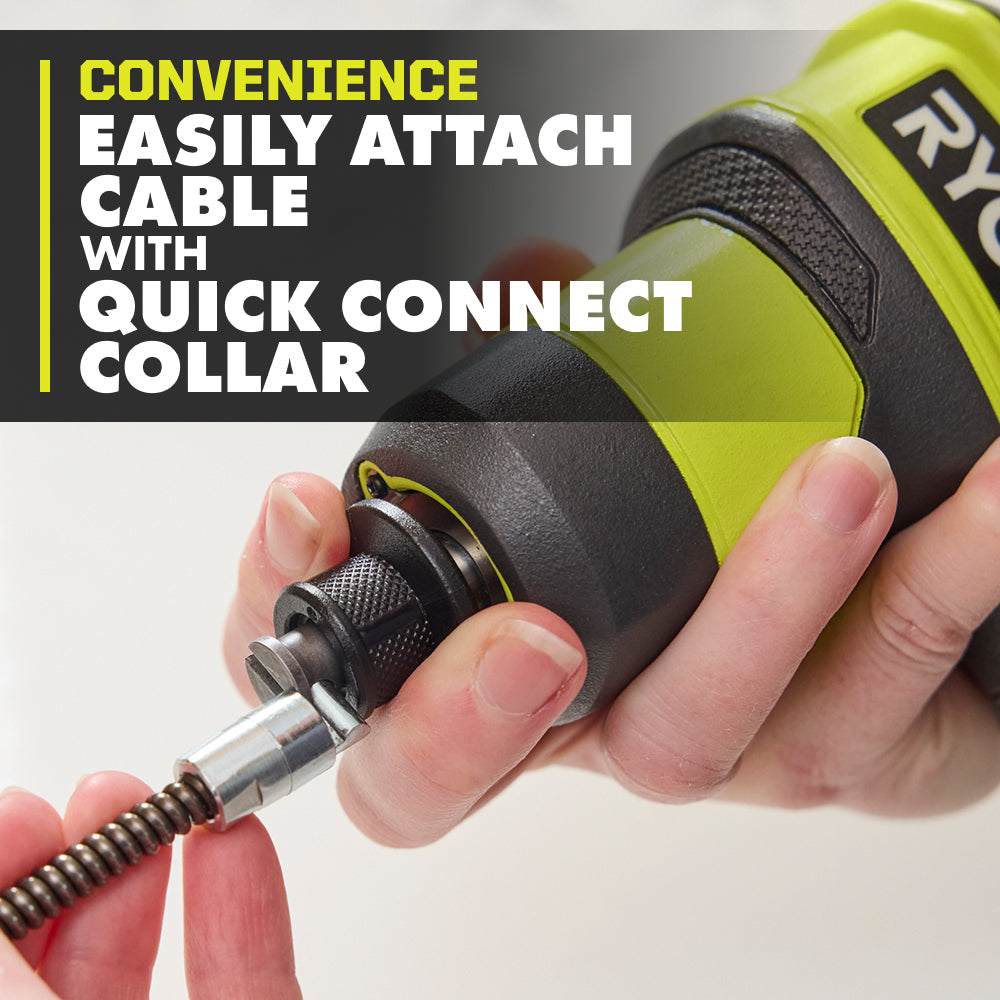 USB Lithium Cordless Drain Auger with 2.0 Ah USB Lithium Battery and Charging Cable