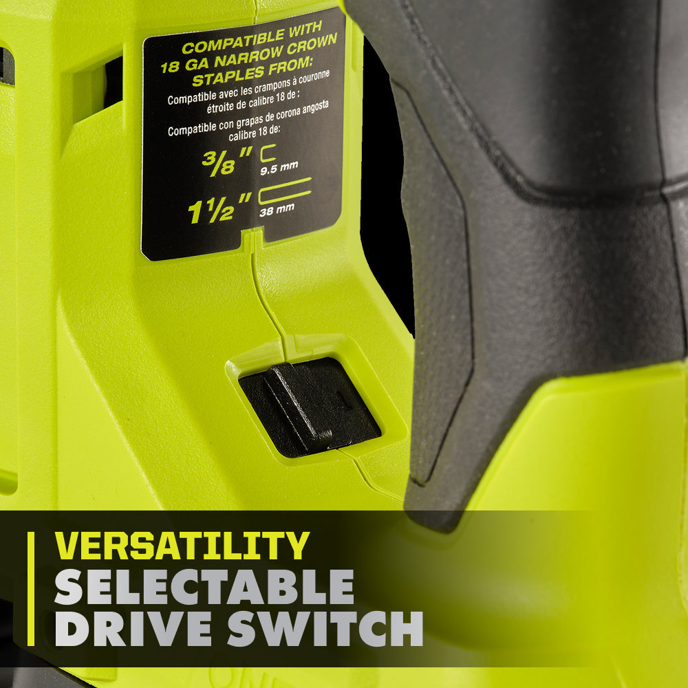 18V ONE+ HP 18V Brushless Cordless 18-Gauge Narrow Crown Stapler, Cordless Staple Gun (Tool Only)