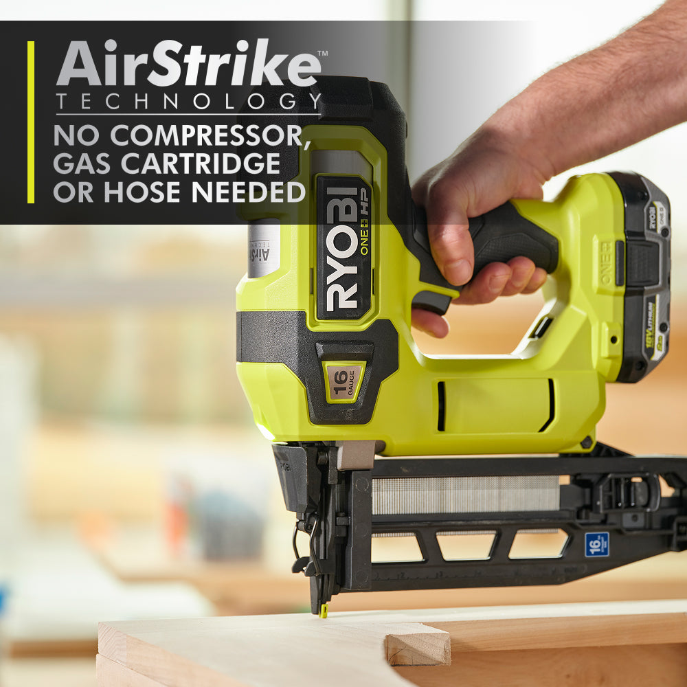 18V ONE+ HP 18V Brushless Cordless Nail Gun, 16-Gauge Straight Finish Nailer (Tool Only)