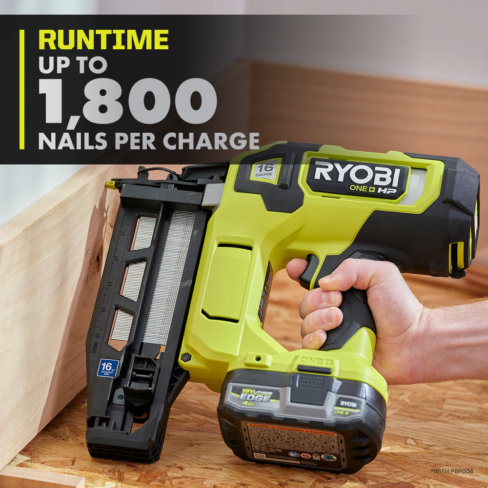 18V ONE+ HP 18V Brushless Cordless Nail Gun, 16-Gauge Straight Finish Nailer (Tool Only)