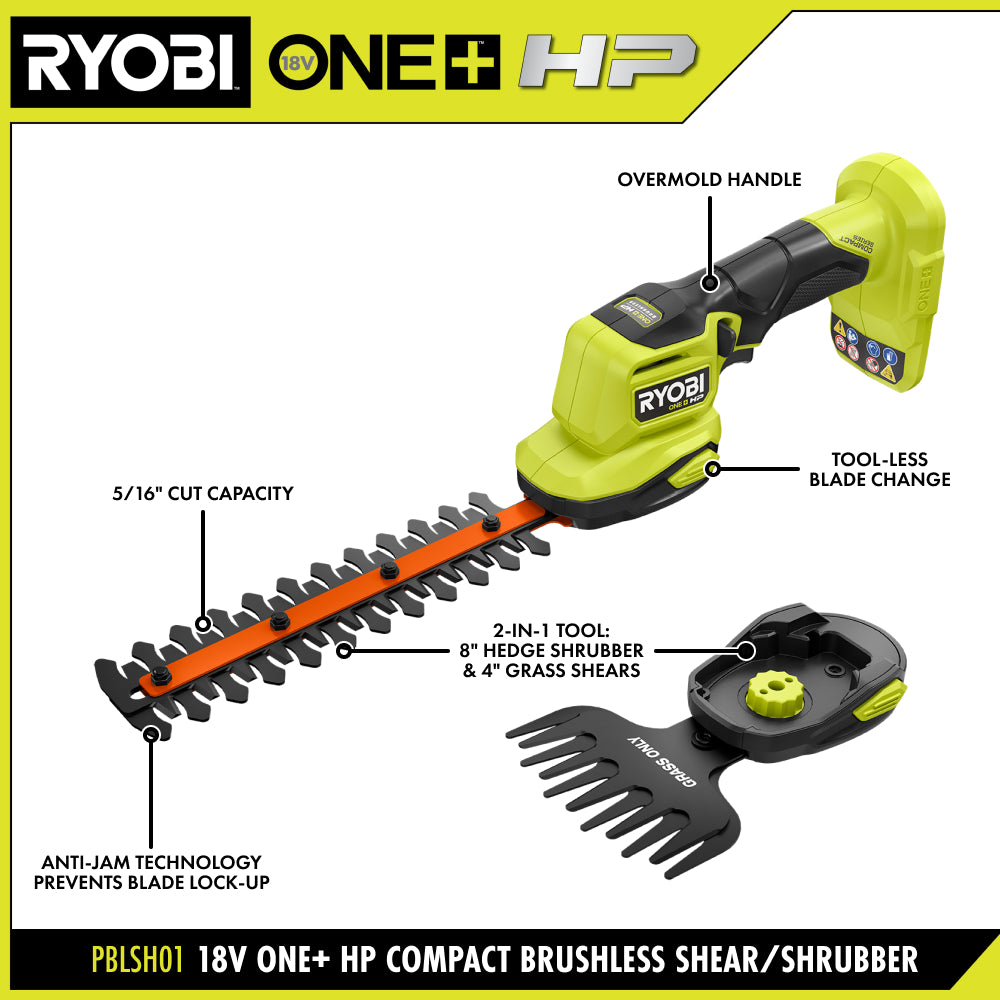 18V ONE+ HP Compact Brushless Shear/Shrubber Kit