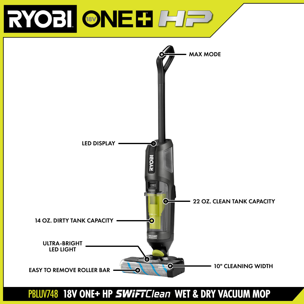 18V ONE+ HP SWIFTClean Wet & Dry Vacuum Mop