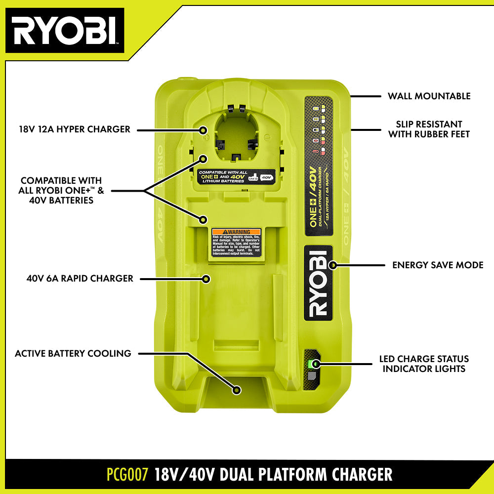 ONE+ 18V/40V Dual Platform Charger