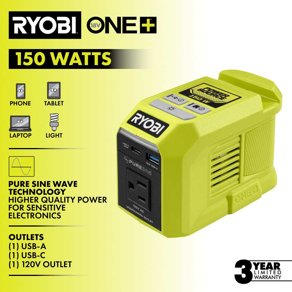 18V ONE+ 150W Power Source