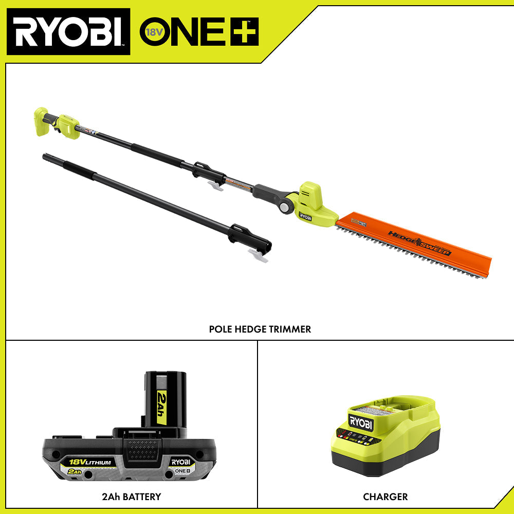 18V ONE+ 18" Pole Hedge Trimmer Kit