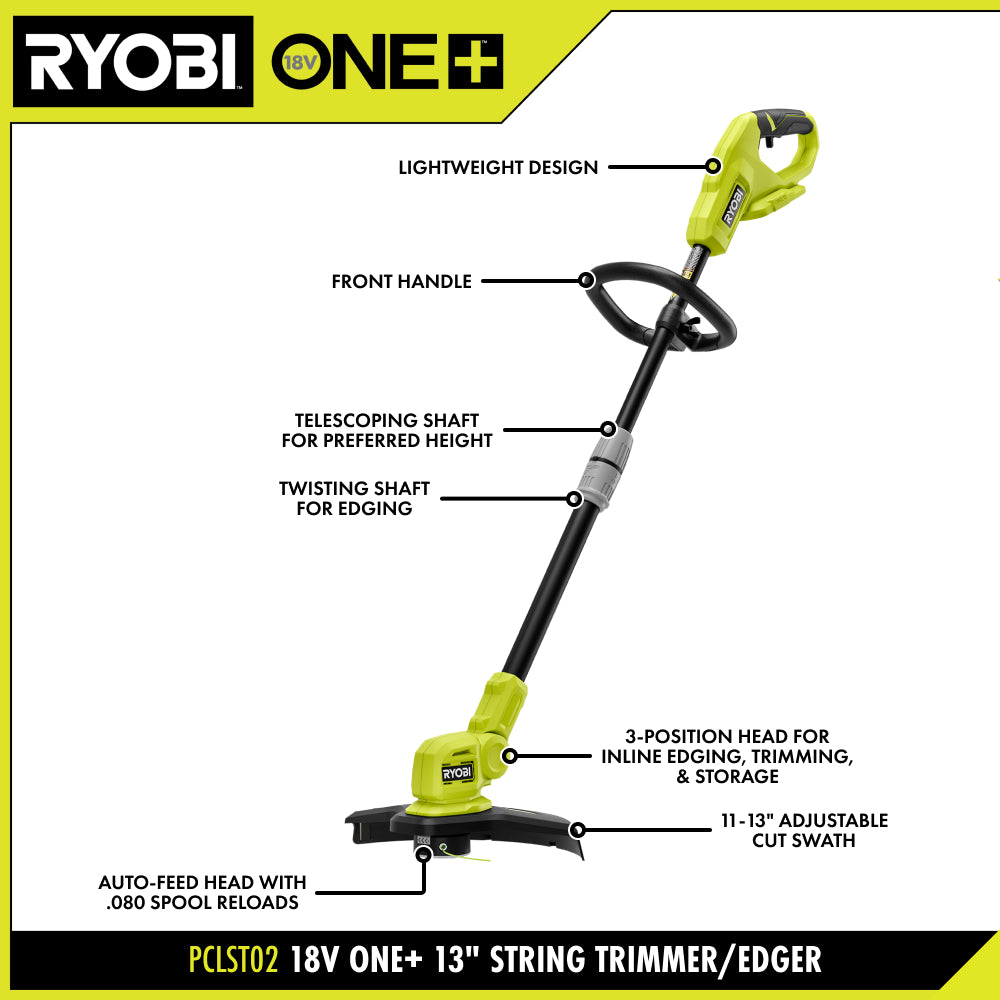 18V ONE+ 13" String Trimmer/Edger Kit