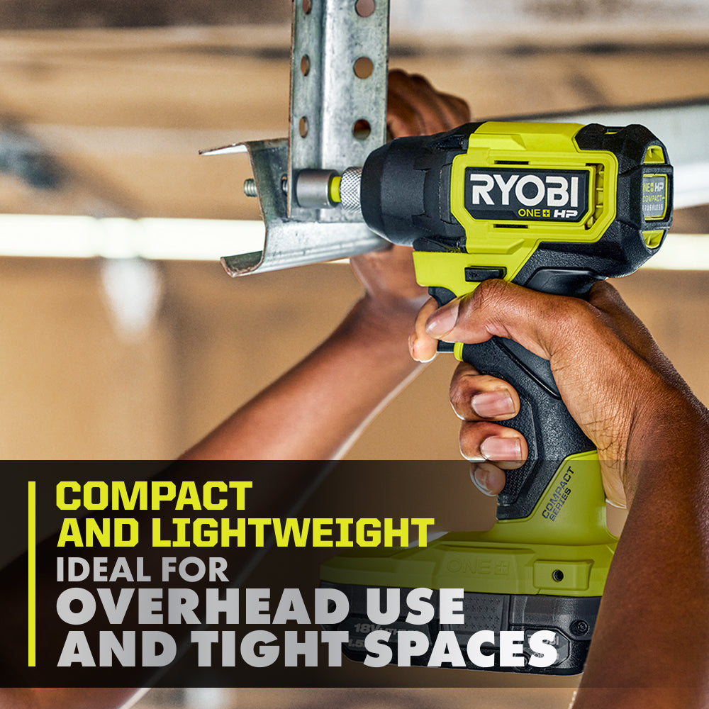 18V ONE+ HP Compact Brushless 1/4" Hex Impact Driver