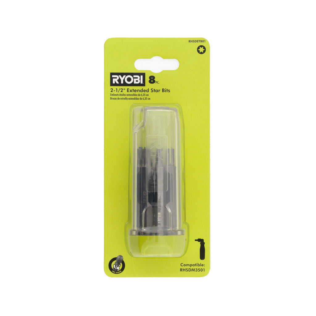 8 PC. 2-1/2" Extended Star Bits