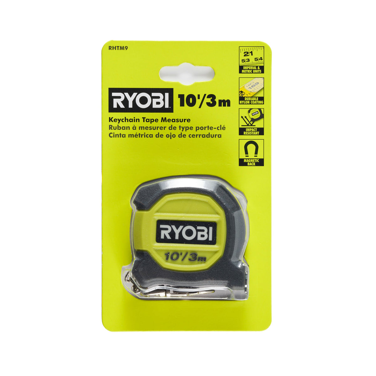 10'/3m KEYCHAIN TAPE MEASURE