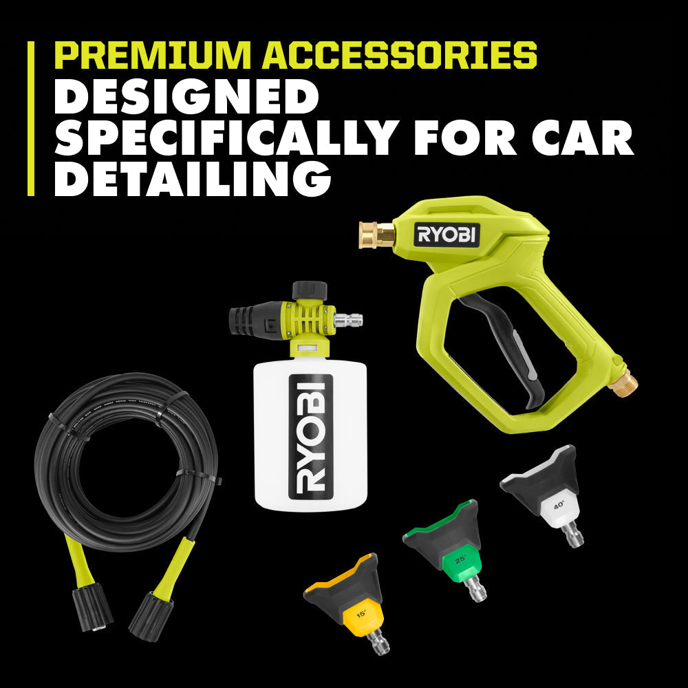 1200 PSI 1.8 GPM Cold Water Automotive High Flow Electric Pressure Washer Kit