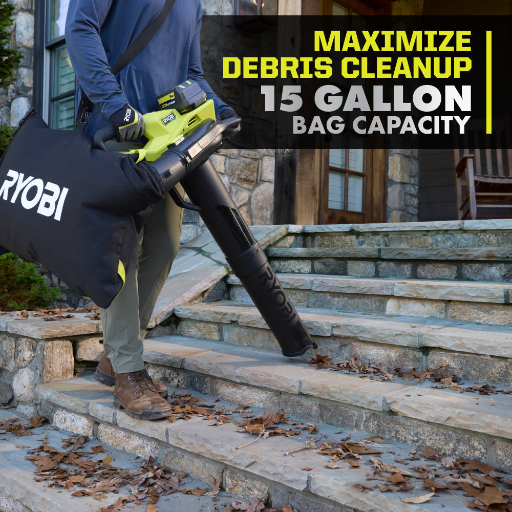 40V HP Brushless Leaf Vacuum/Mulcher Kit