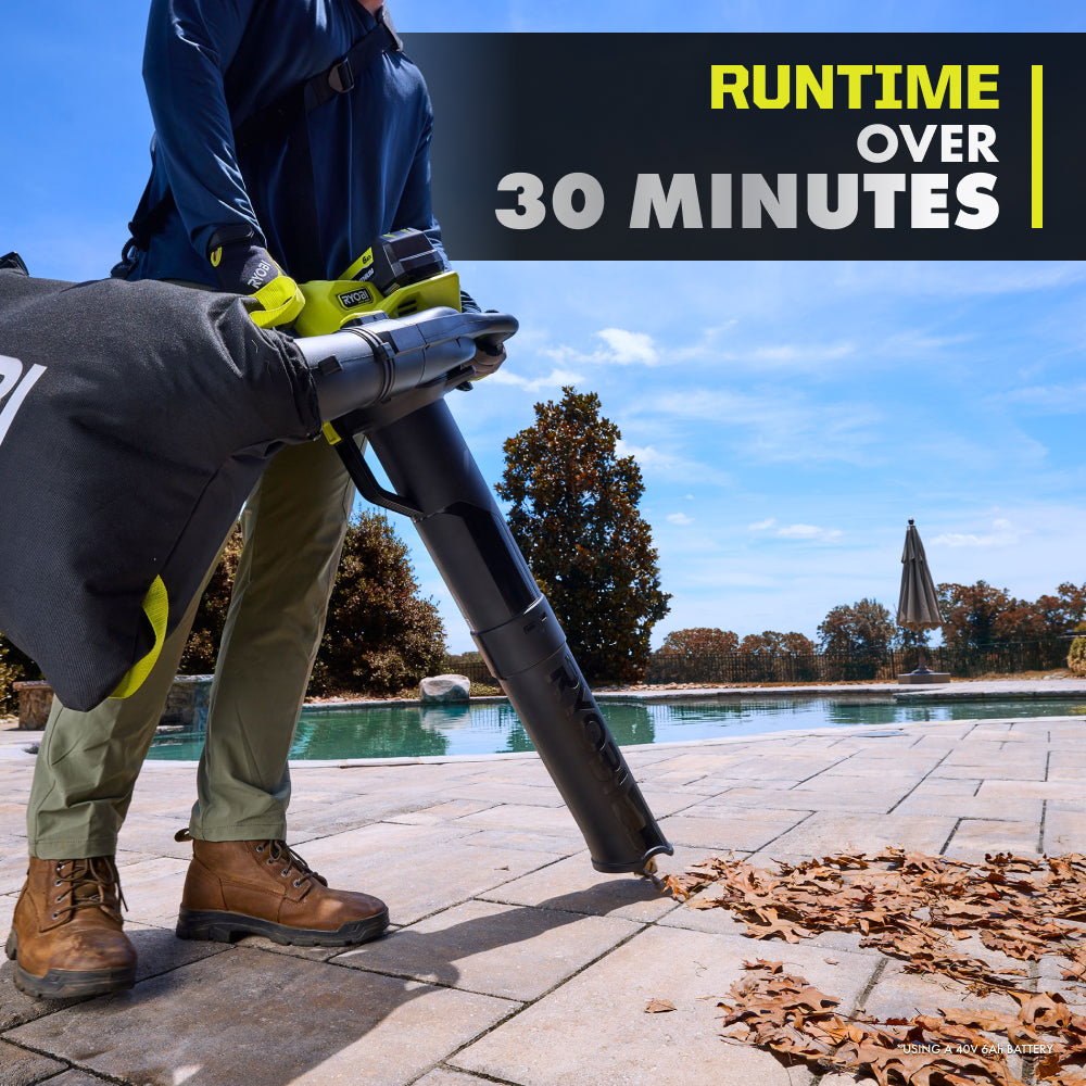 40V HP Brushless Leaf Vacuum/Mulcher