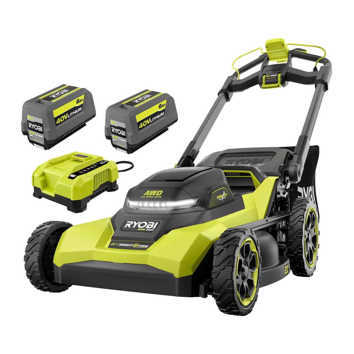 40V HP Brushless 21" Self-Propelled All-Wheel Drive Multi-Blade Mower Kit