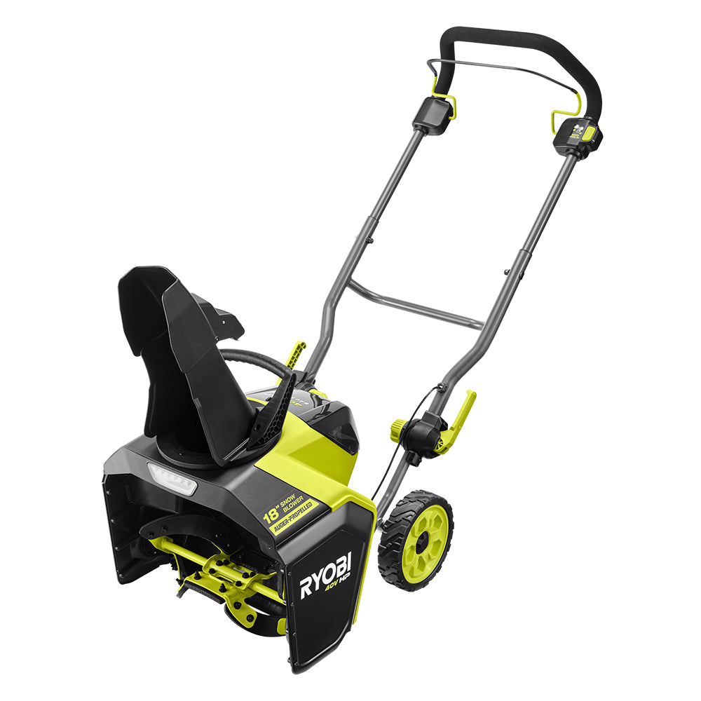 40V HP Brushless 18" Single-Stage Auger-Propelled Snow Blower