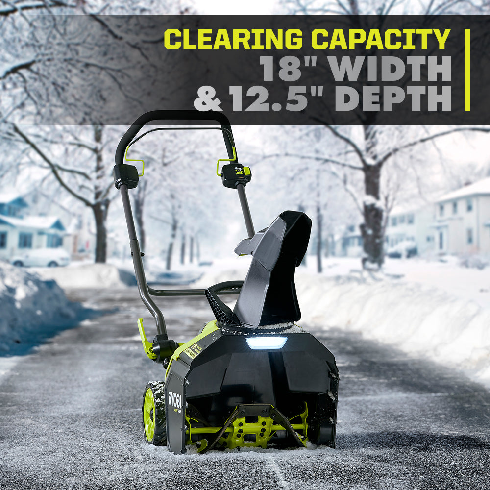 40V HP Brushless 18" Single-Stage Auger-Propelled Snow Blower Kit