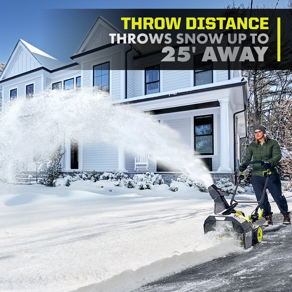 40V HP Brushless 18" Single-Stage Auger-Propelled Snow Blower