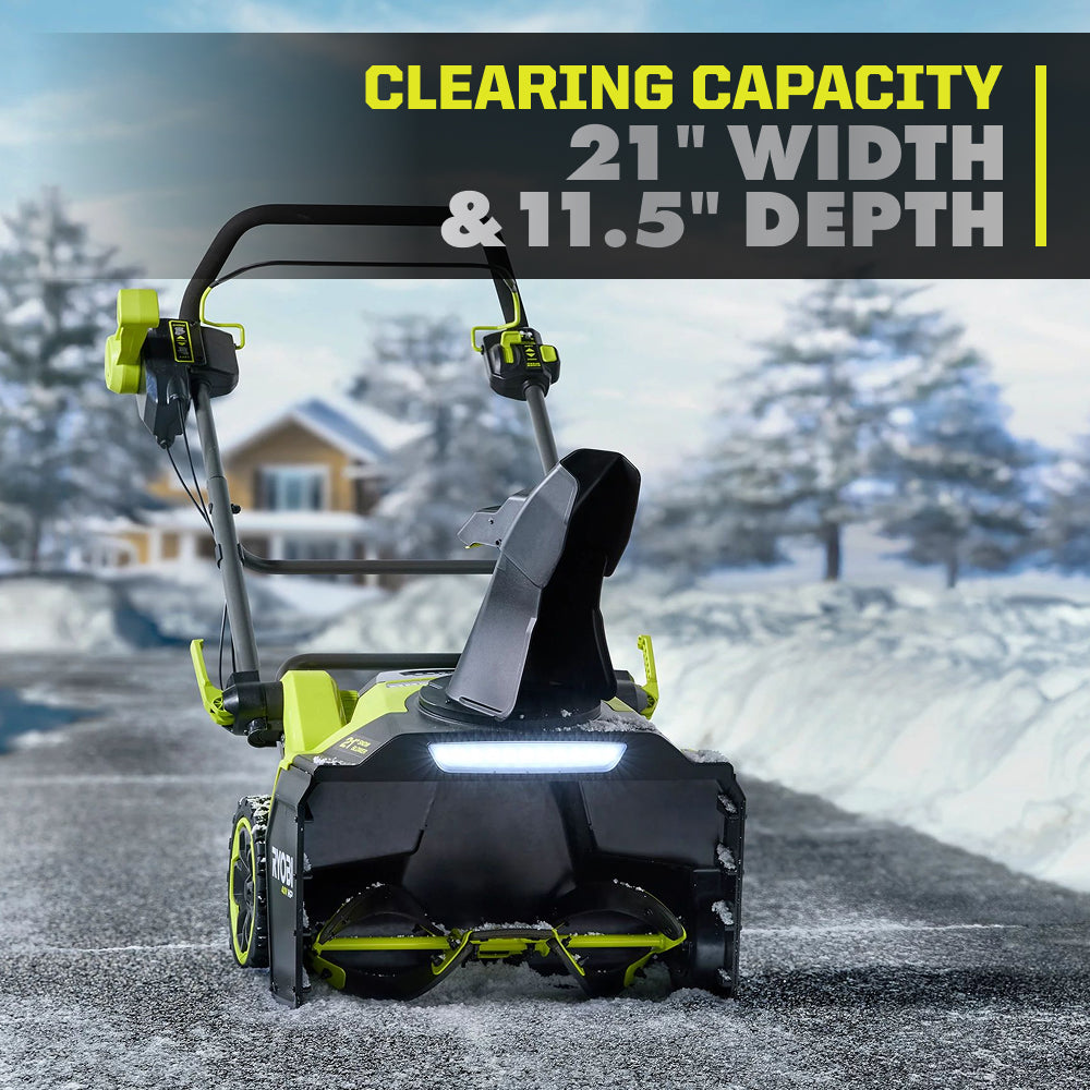 40V HP Brushless 21" Single-Stage Auger-Propelled Snow Blower