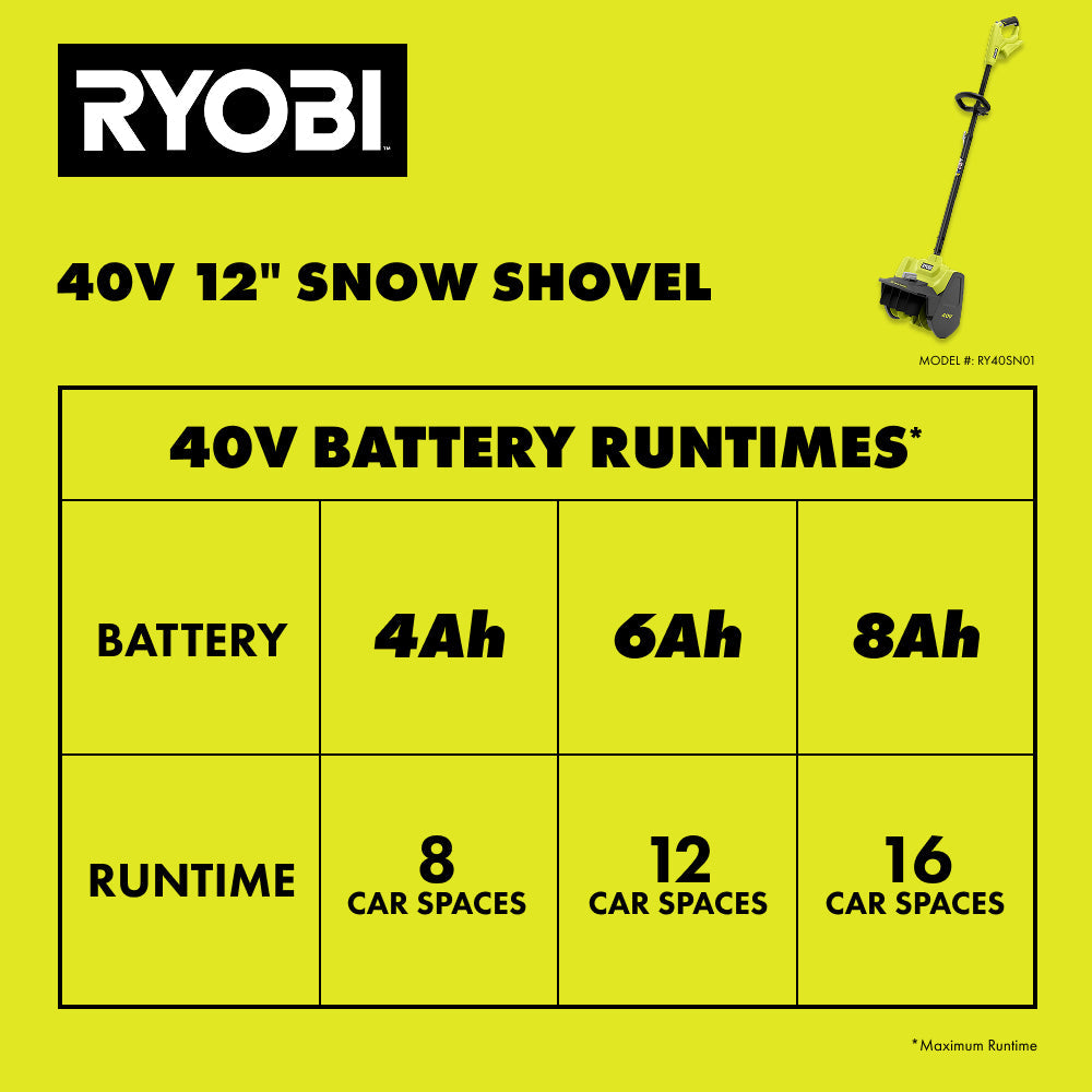 40V 12" Snow Shovel Kit