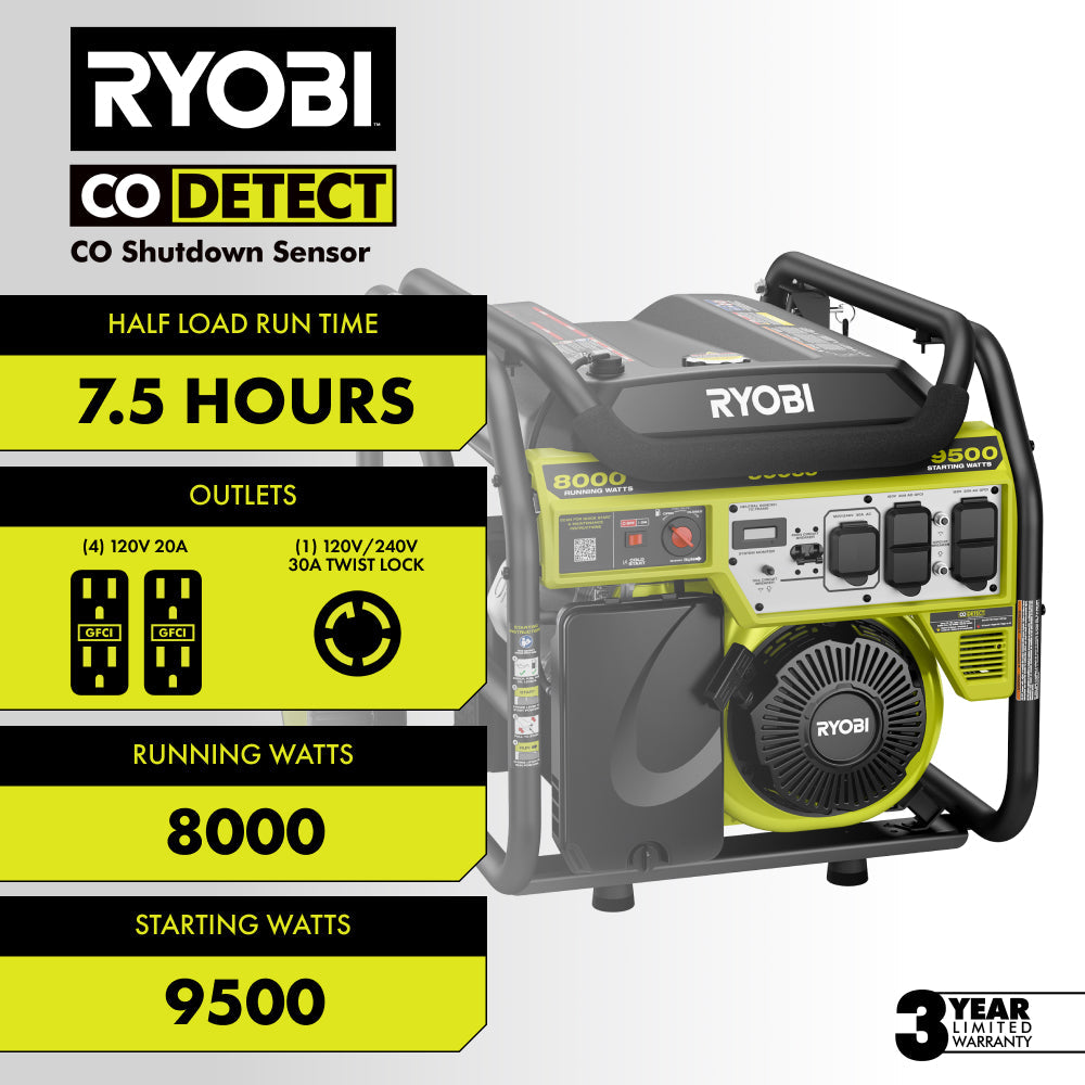 8000W Portable Gas Generator