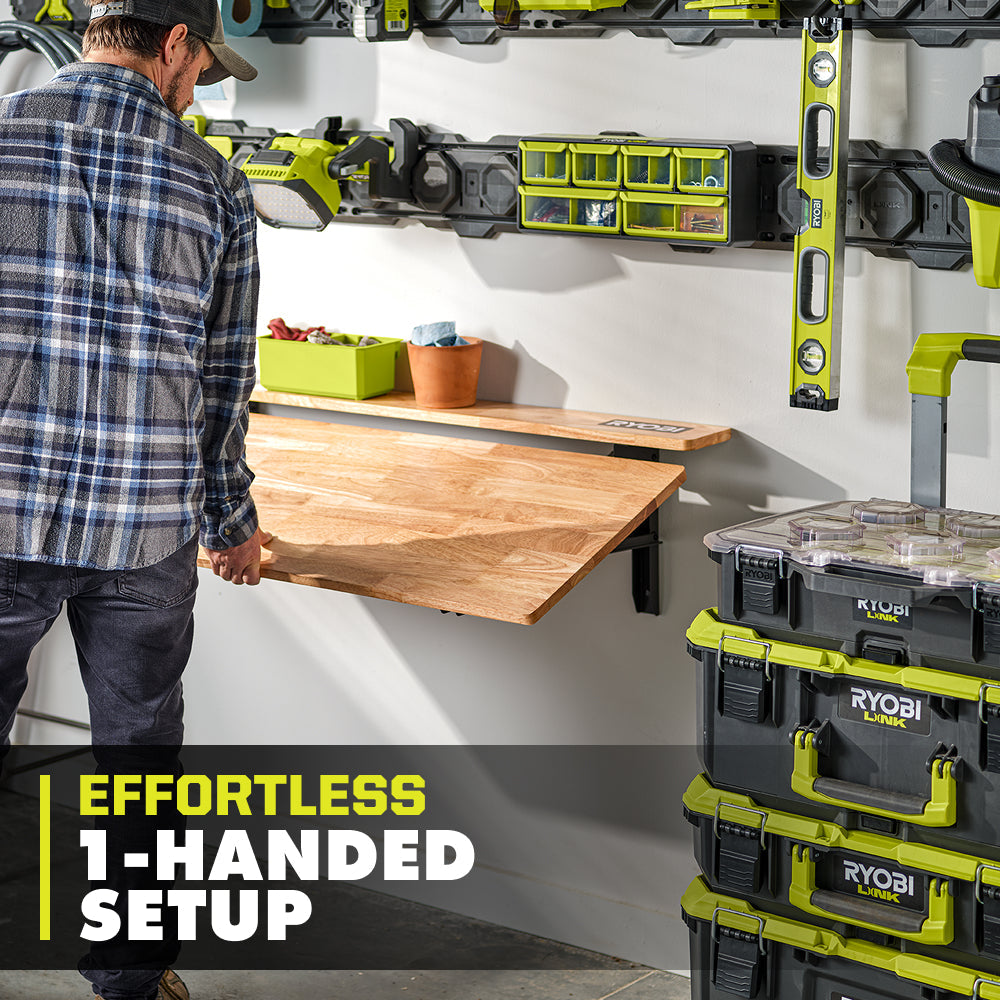 Stowaway Wall Mounted Workbench