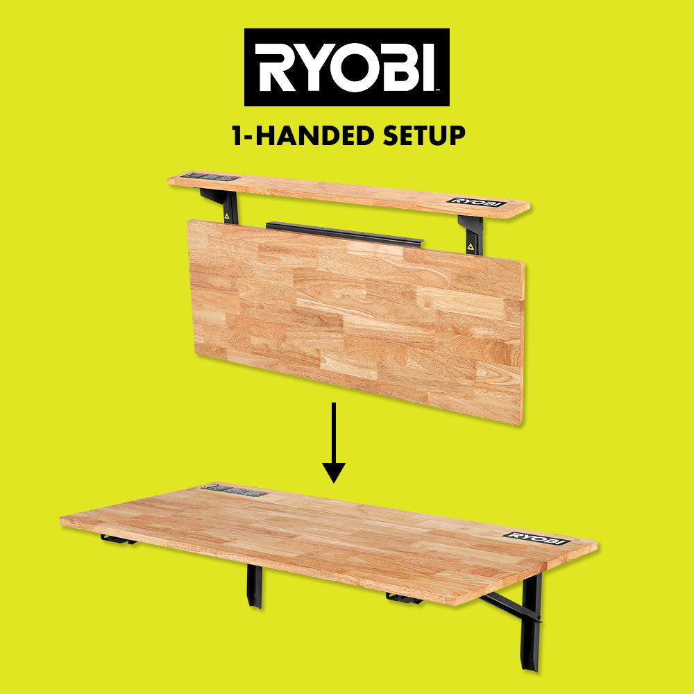 Stowaway Wall Mounted Workbench