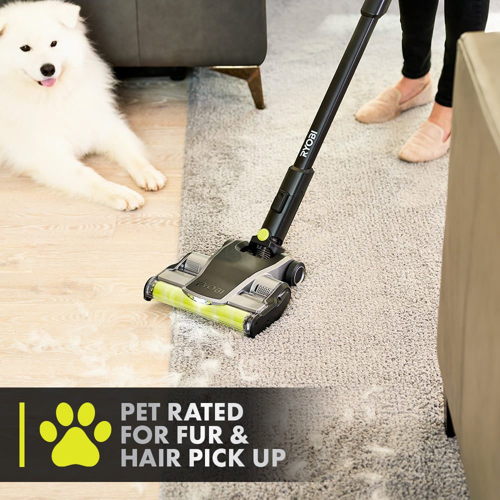 18V ONE+ HP Cordless Pet Stick Vac with Dual-Roller Bar