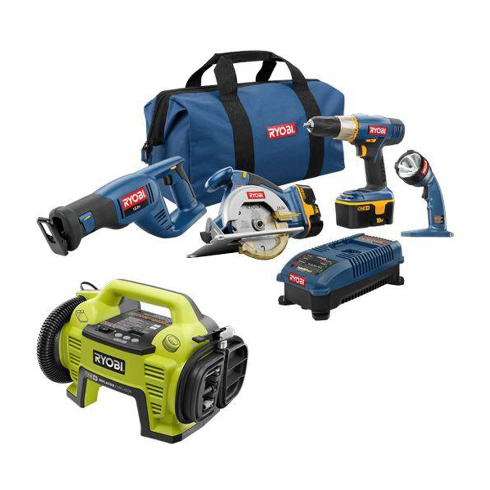 18V ONE+ Super Combo Kit (4-Tool) + Inflator