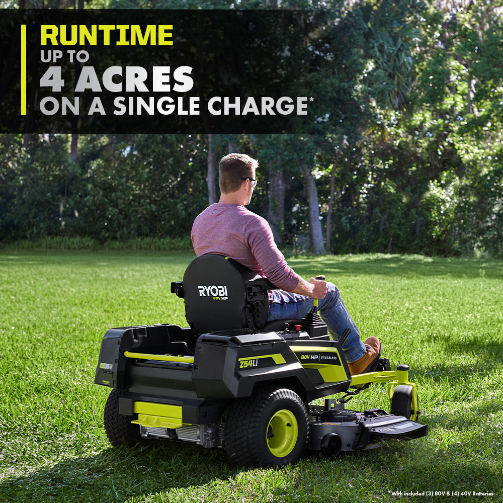 80V HP Brushless 54" Lithium Electric Zero Turn Riding Mower Kit