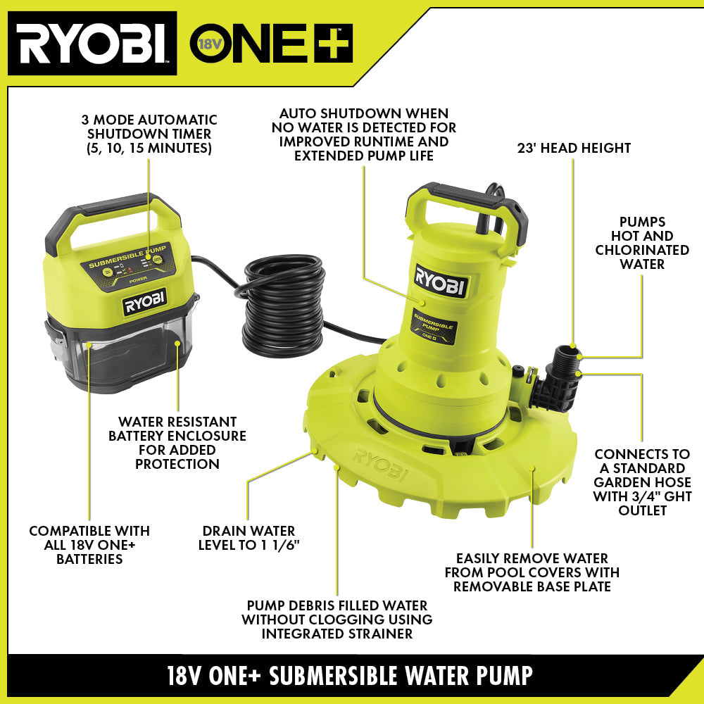 18V ONE+ 20 GPM Submersible Water Transfer Pump Kit