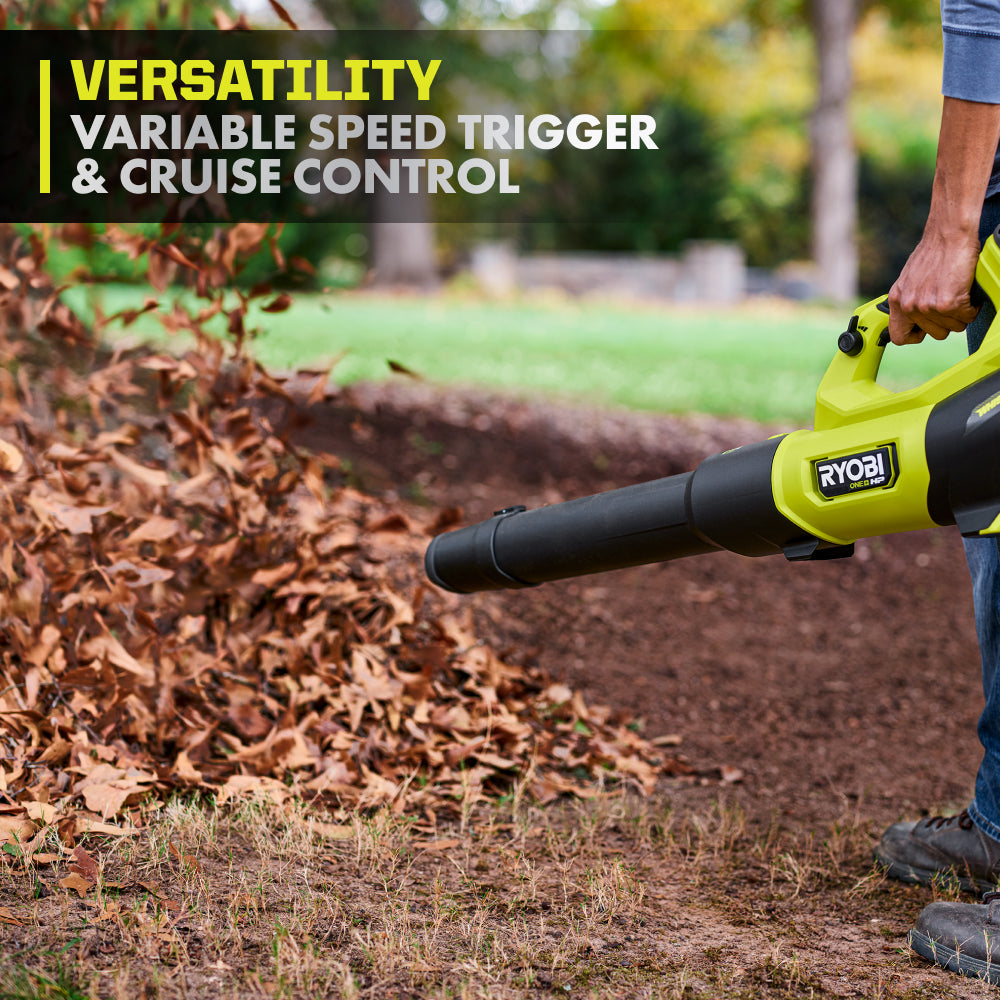 18V ONE+ HP Brushless WHISPER SERIES 510 CFM 130 MPH Battery Leaf Blower, 6.0 Ah Battery, Charger