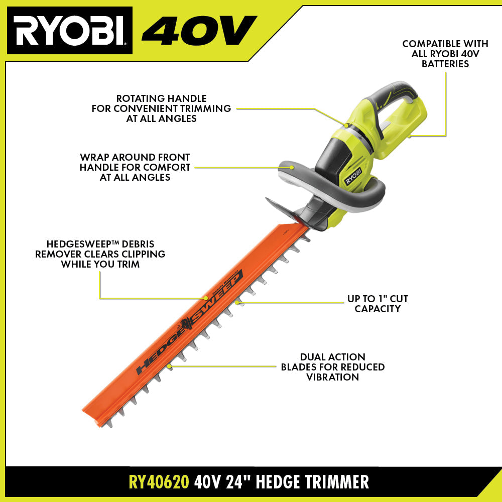 40V 24" Hedge Trimmer Kit