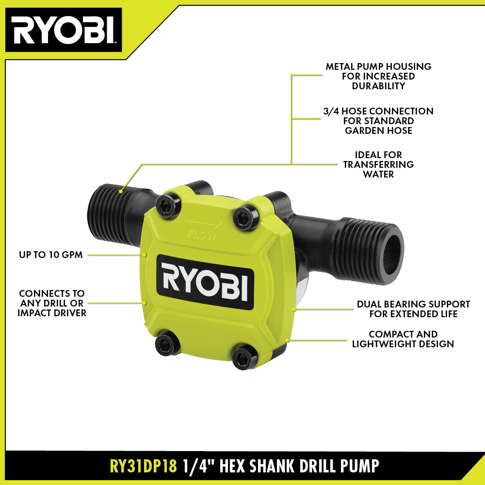 1/4" Hex Shank Drill Pump