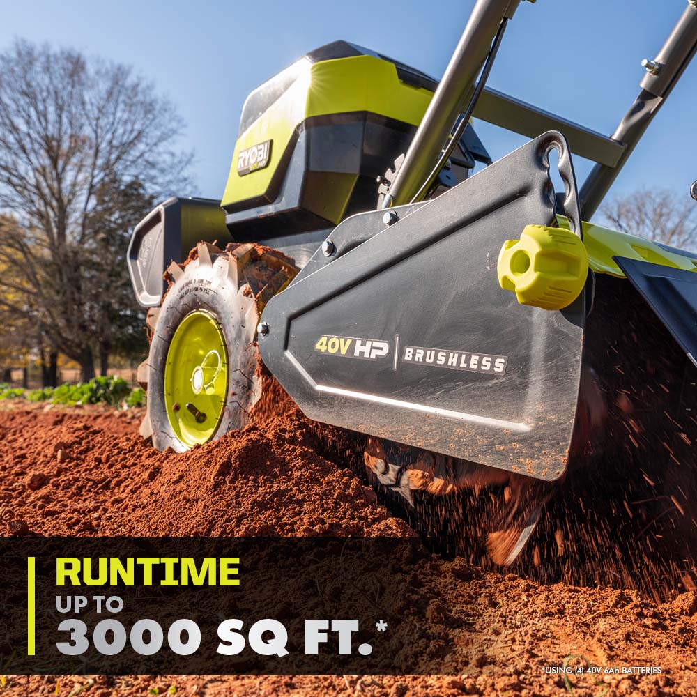 40V HP Brushless 18" Rear Tine Tiller Kit