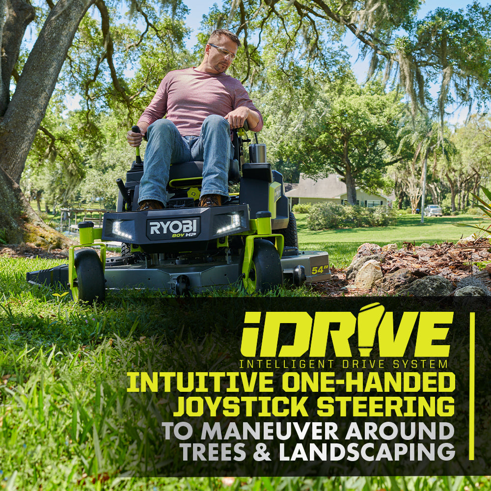 80V HP Brushless 54" Lithium Electric Zero Turn Riding Mower Kit