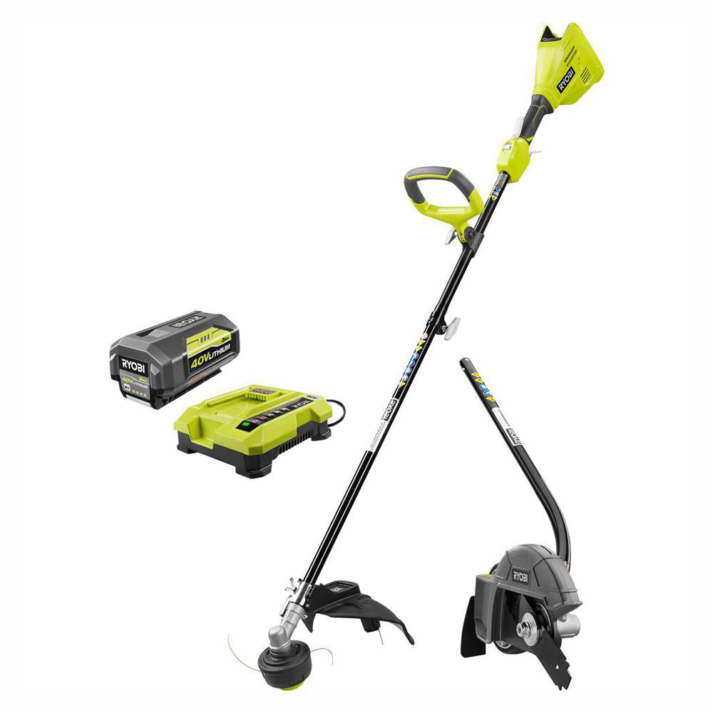 Expand-It 40V String Trimmer Combo Kit with Edger Attachment 3.0 Ah Battery, Charger Included