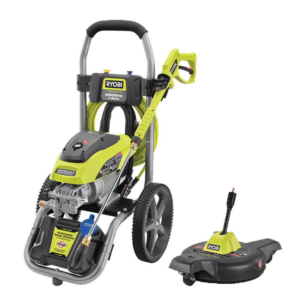 Brushless 2500 PSI Electric Pressure Washer with Free 12" 2300 PSI Surface Cleaner