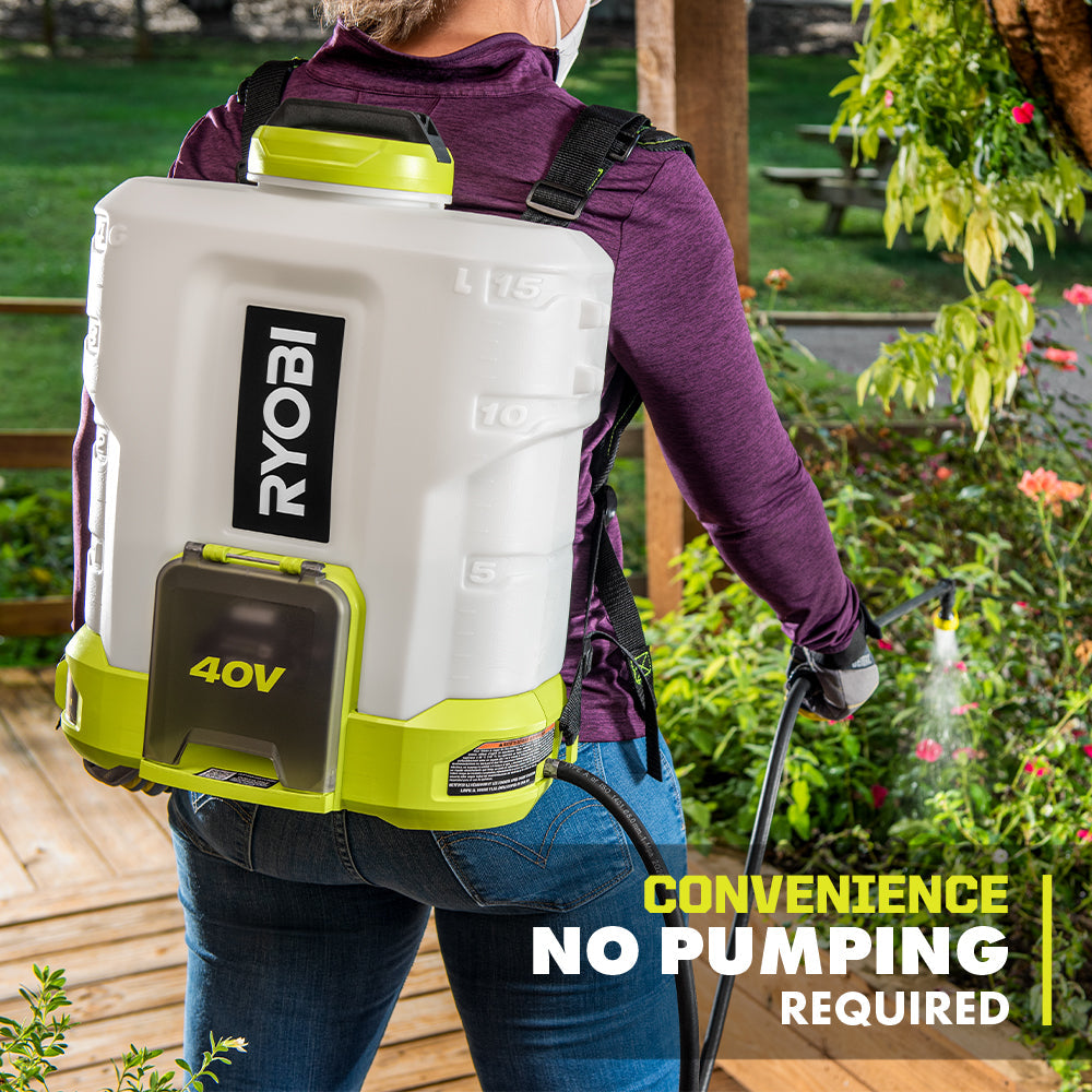40V 4 Gallon Backpack Chemical Sprayer Kit