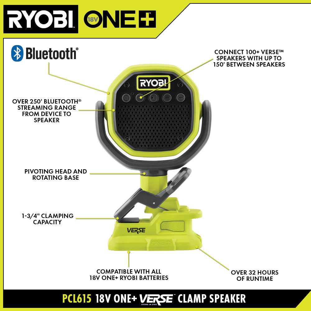 18V ONE+ VERSE Clamp Speaker
