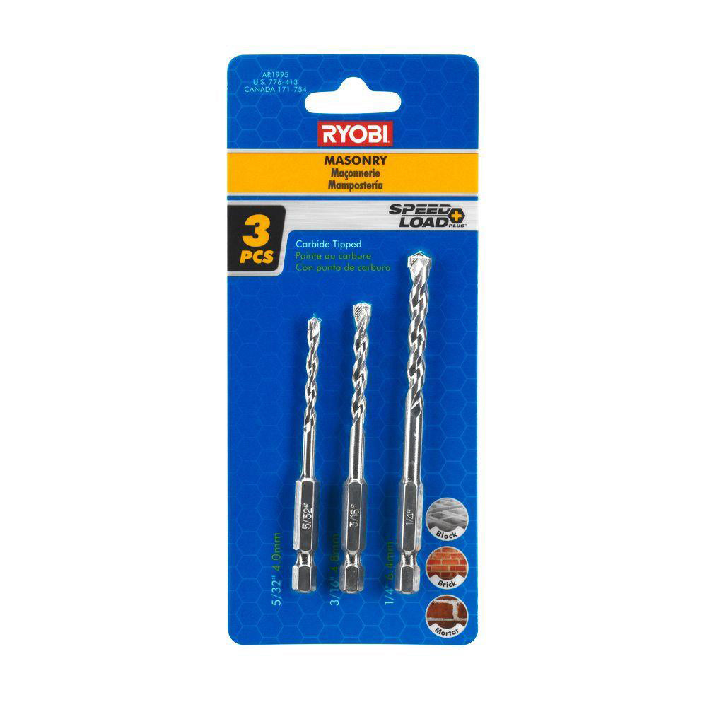 3PC SpeedLoad+ Masonry Bit Set