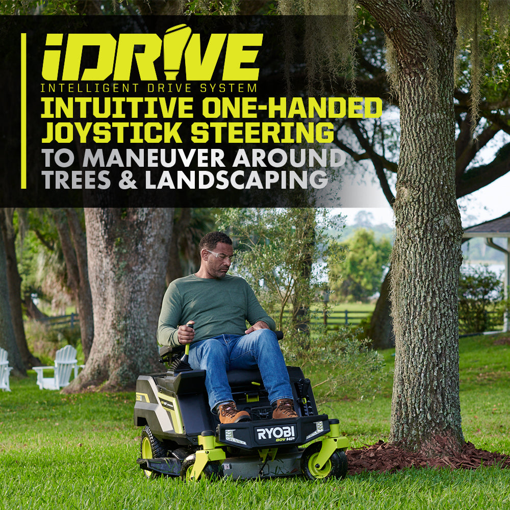80V HP Brushless 30" Lithium Electric Zero Turn Riding Mower Kit