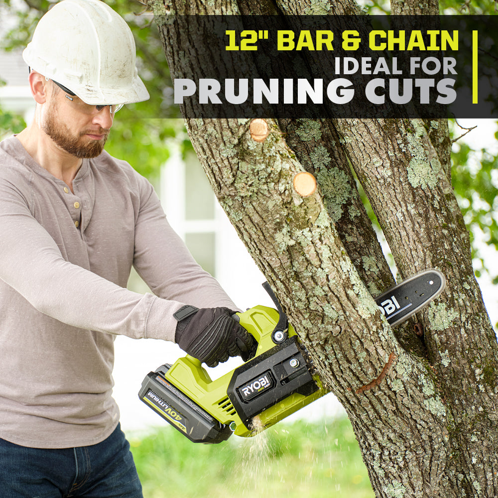 40V HP Brushless 12" Top Handle Chainsaw Kit