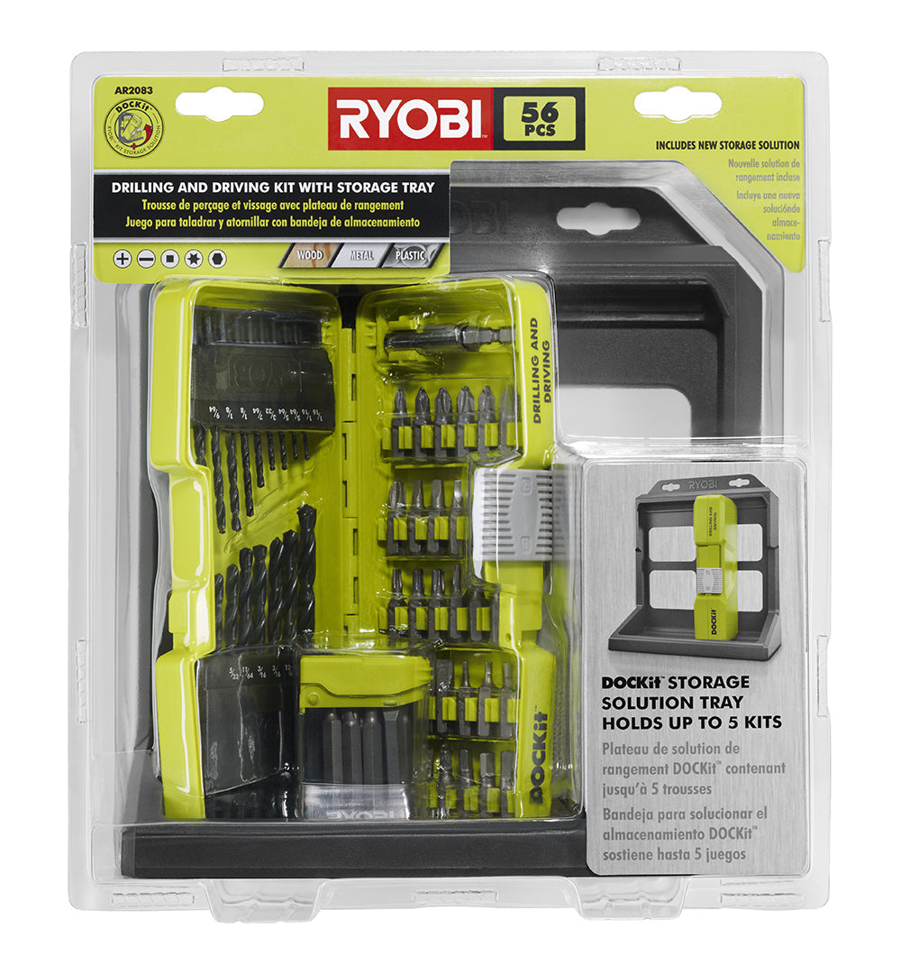 56 PC. Drilling and Driving Kit with DOCKit Storage Tray