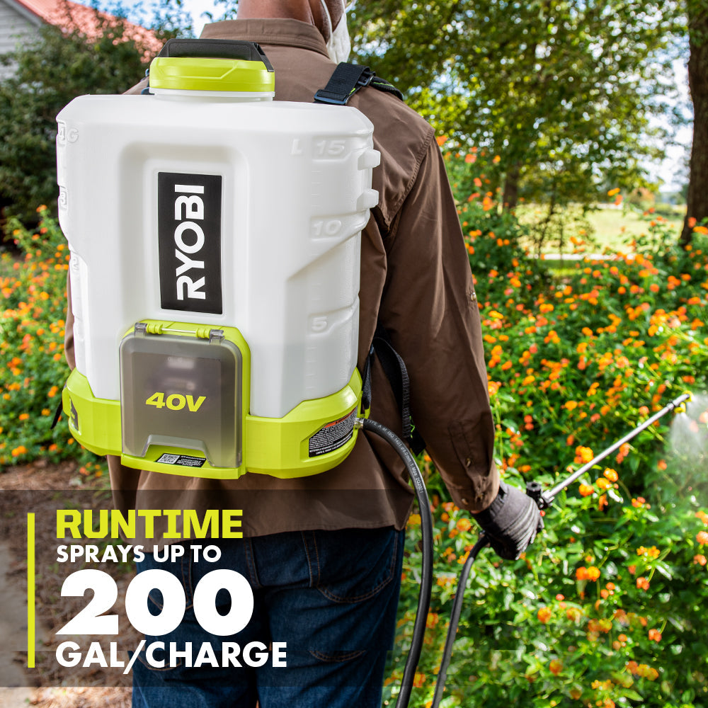 40V 4 Gallon Backpack Chemical Sprayer Kit
