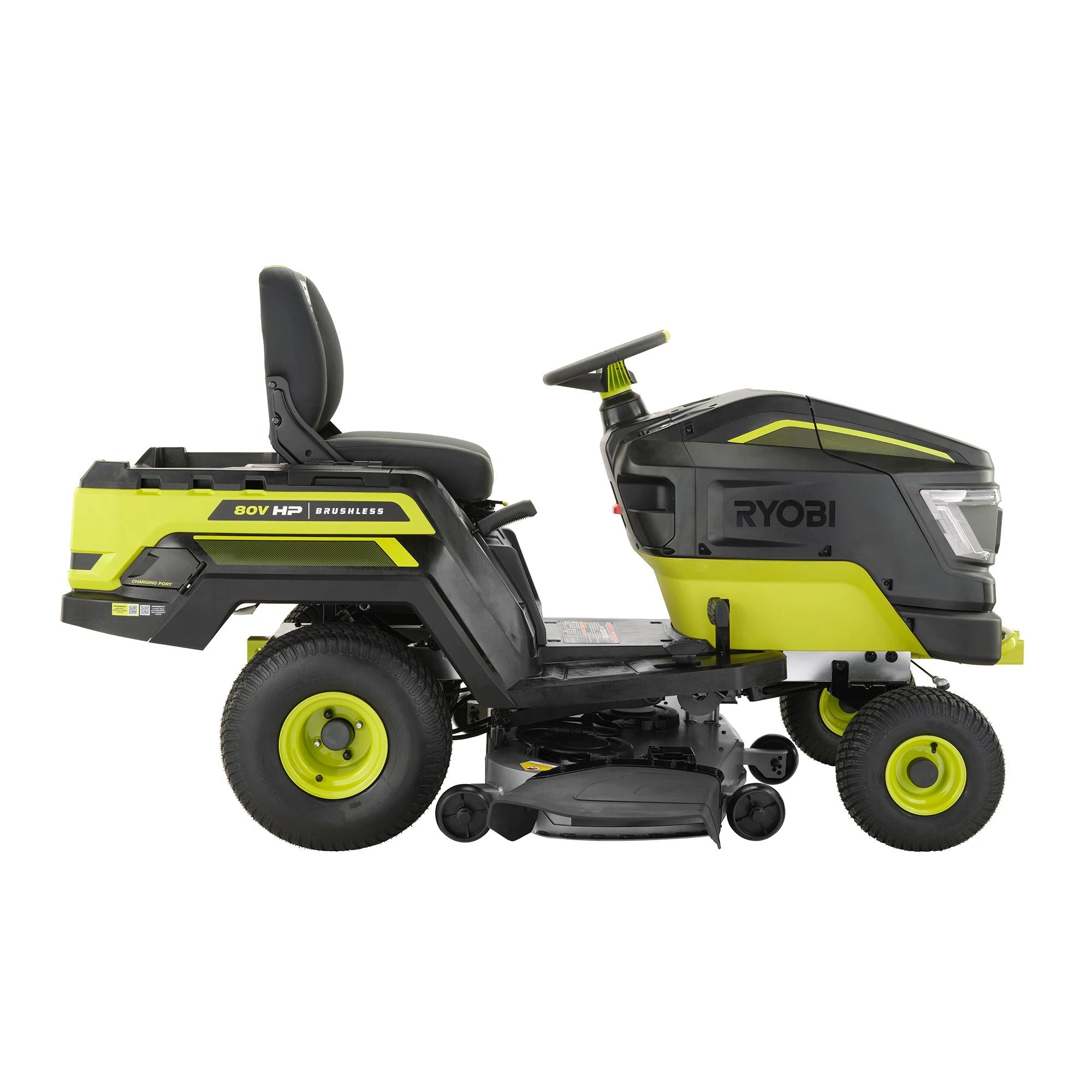 80V HP Brushless 46" Battery Cordless Electric Riding Lawn Tractor Kit